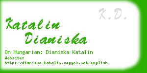 katalin dianiska business card